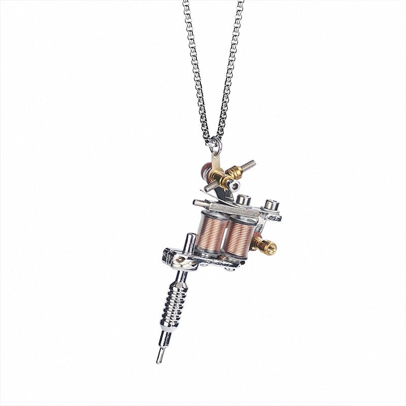 Men's Stainless Steel Barbell Necklace