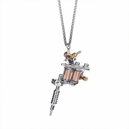 Men's Stainless Steel Barbell Necklace