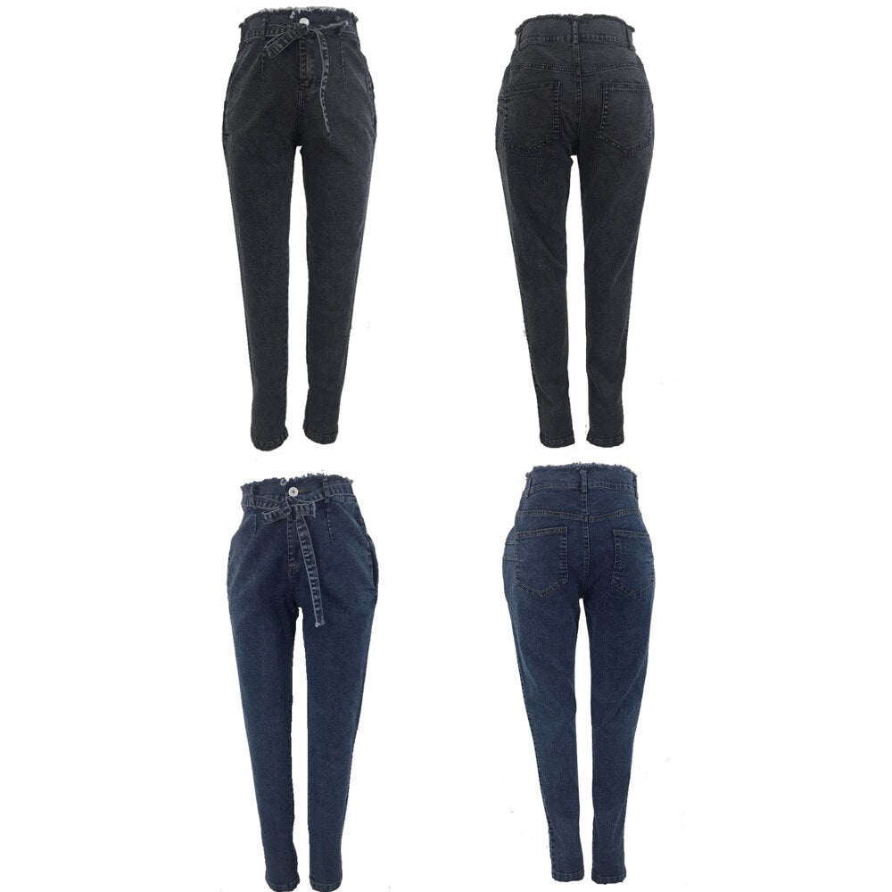 High Waist Jeans For Women Slim Stretch Denim Jean