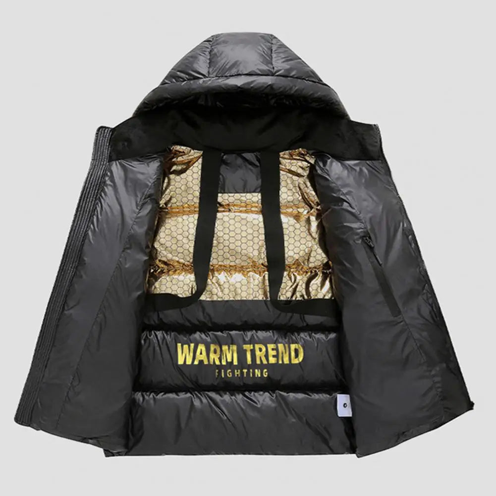 Windproof Hooded Men's Winter Bubble Coat