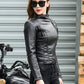 Women's Leather Jackets Bomber Leather Motorcycle jacket