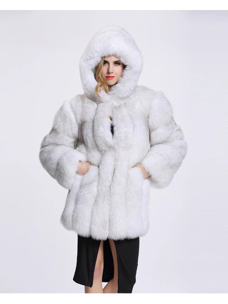 Faux Fur Coat Women's Winter Outerwear