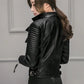 Women's Faux Blazer Motorcycle Outerwear Biker Jacket