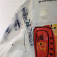 Hand Painted Character Graffiti Print Women's Denim Jacket/Female Streetwear