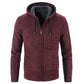 Winter Men's Warm Thick Fur Lined Sweatshirt Jackets