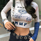 Women's High Street Tight Stretch Crop Tops