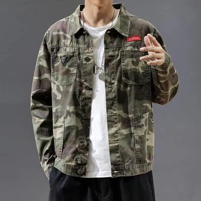 Camouflage Windbreaker Slim Fit Jackets