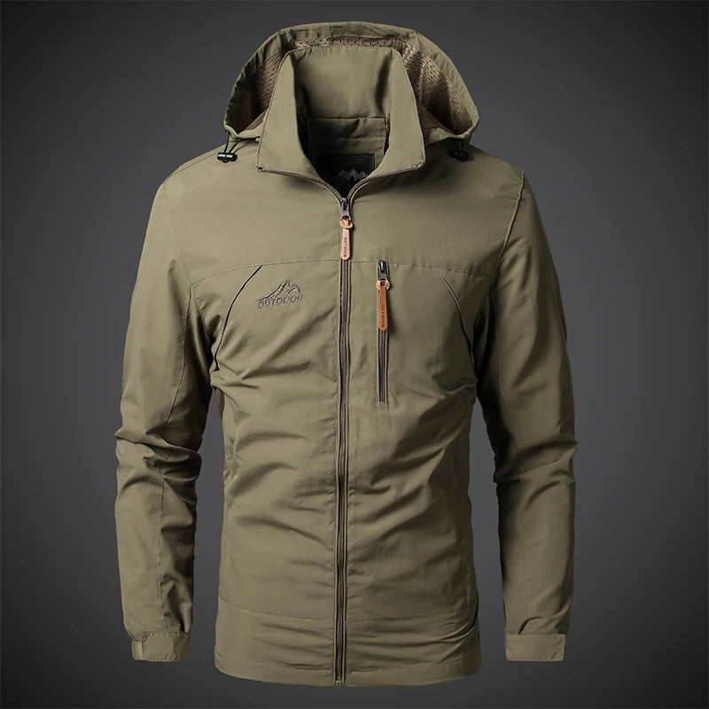 Men's Waterproof Military Hooded Windbreaker