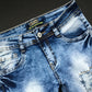 Women's Ripped Skinny Slim Patchwork jeans