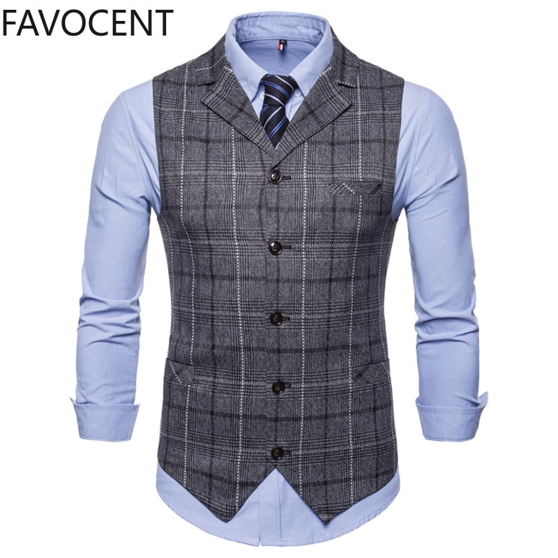 Men's Casual Business Vests/Lattice Waistcoat