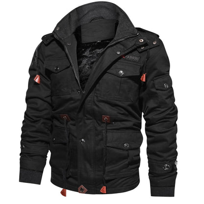 Men's Winter Army Pilot Air Force Cargo Jacket
