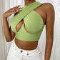 Women's Sexy Criss Cross Tank Top - Hollow Out Crop Top