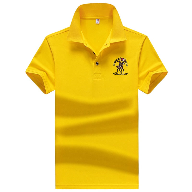 Men's short-sleeved casual business polo shirt