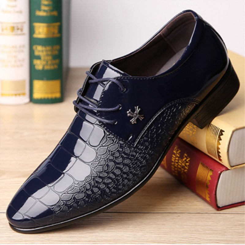 Italian Oxford Wedding Shoes - Luxury Patent Leather Dress Shoes