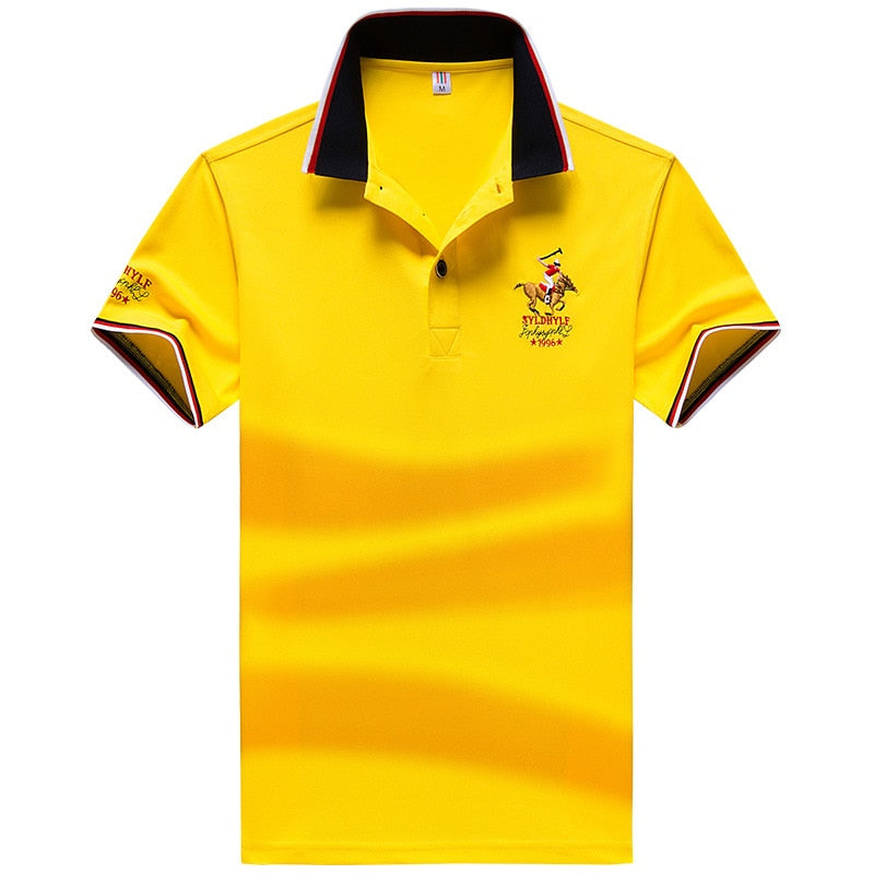 Men's short-sleeved casual business polo shirt
