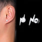 Mens Lightning Shaped Stud Earrings