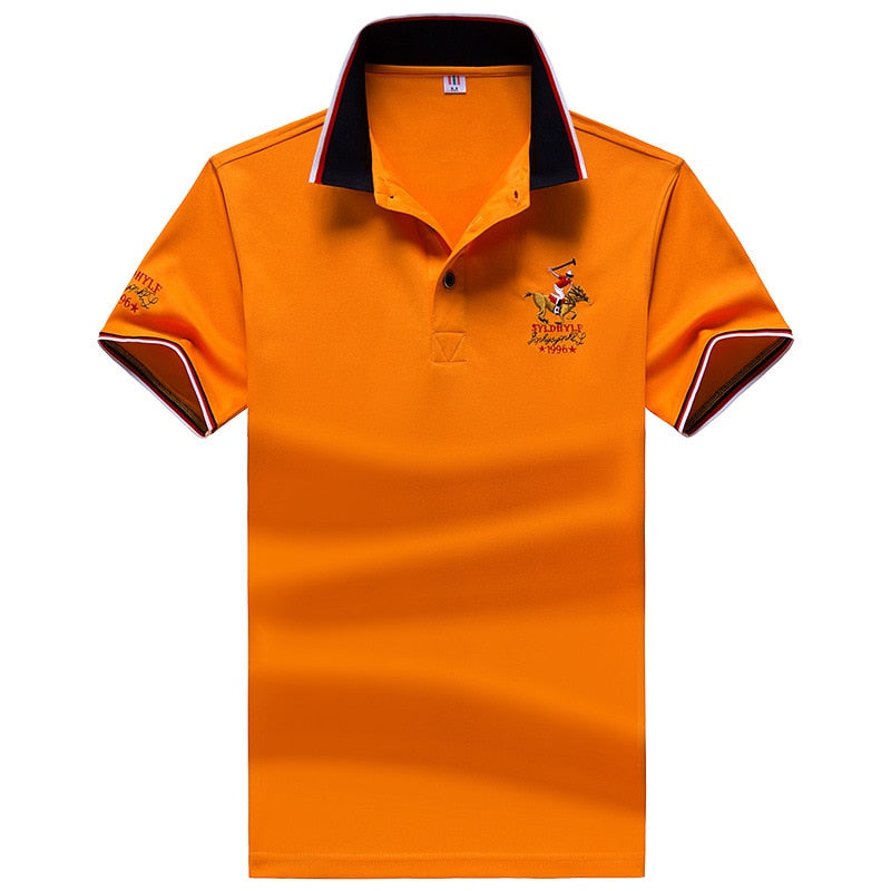 Men's short-sleeved casual business polo shirt
