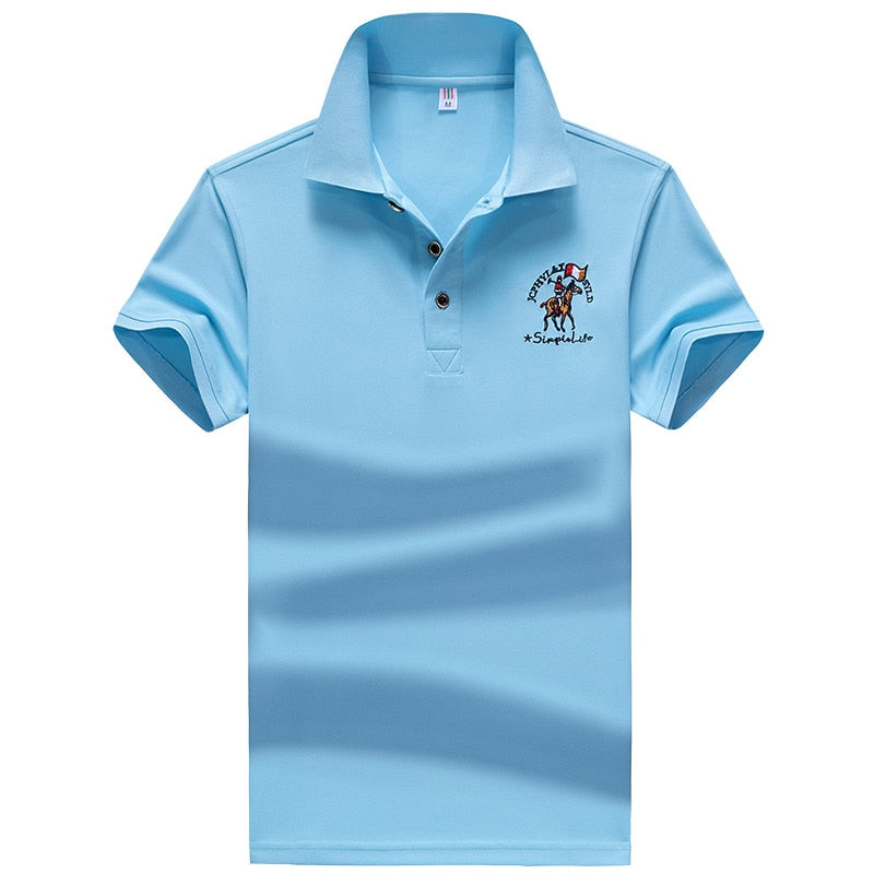 Men's short-sleeved casual business polo shirt