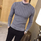 Men's Winter Wool Blend Knitted Sweater - Casual Round Neck Pullover