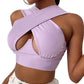 Women's Sexy Criss Cross Tank Top - Hollow Out Crop Top