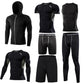 Men's running sets Gym Tight Sport Clothing Basketball Training Tracksuit