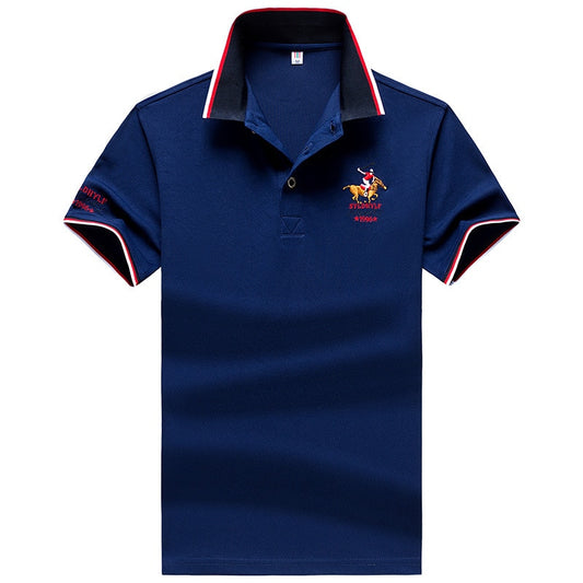 Men's short-sleeved casual business polo shirt