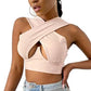 Women's Sexy Criss Cross Tank Top - Hollow Out Crop Top
