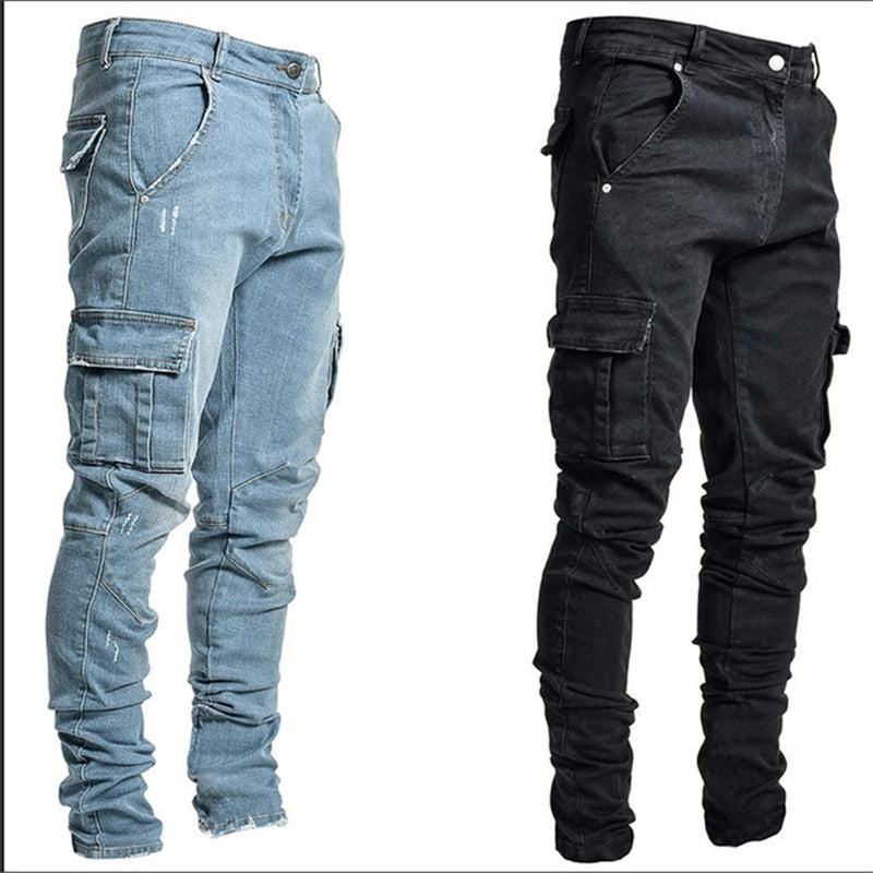 Pocket Pencil Pants Denim Skinny Jeans