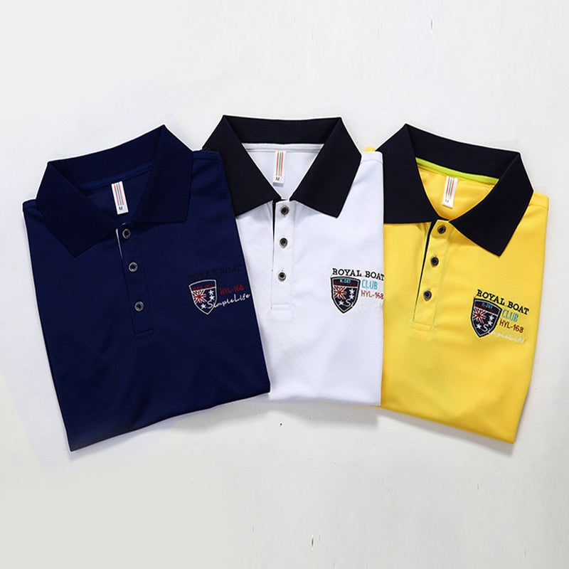 Men's short-sleeved casual business polo shirt