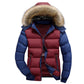 Men's Winter Warm Thick Parkas - Fur Collar Hooded Windbreak Jacket