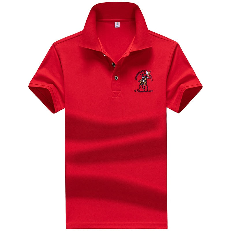 Men's short-sleeved casual business polo shirt