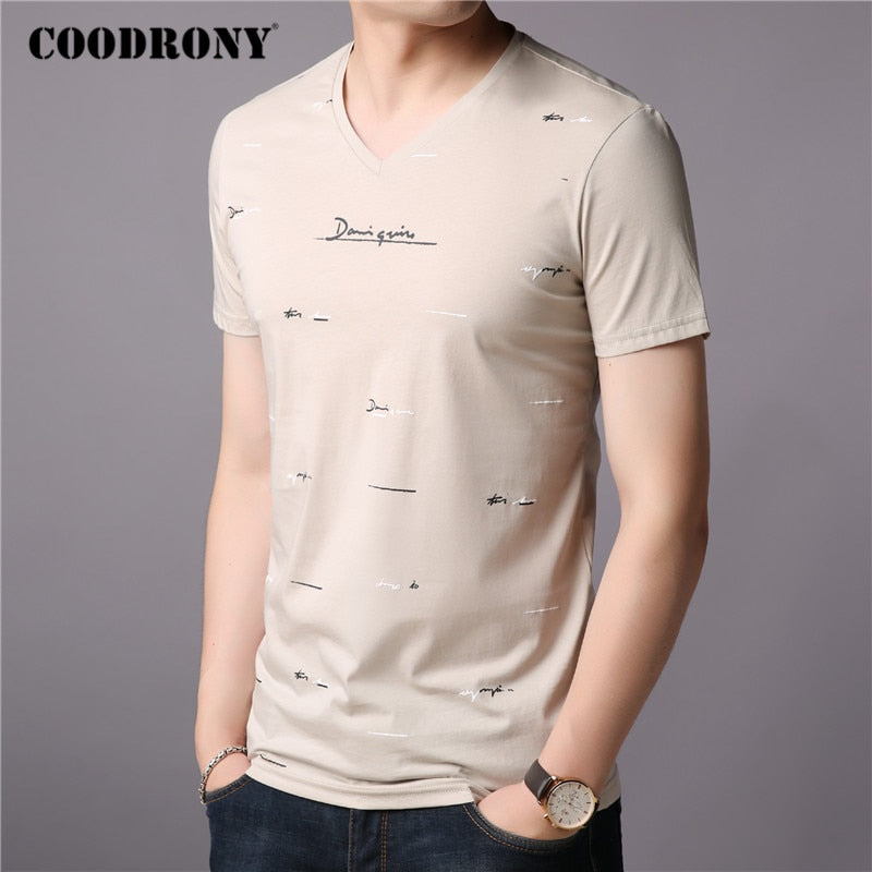 Men's Fashion Casual V-Neck T-Shirt Streetwear