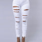 Women's Ripped Skinny Jeans - Street Style Denim Pencil Pants
