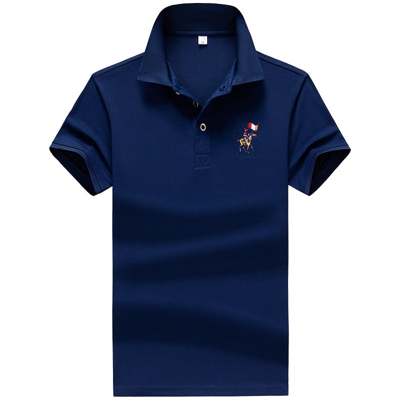 Men's short-sleeved casual business polo shirt