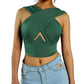 Women's Sexy Criss Cross Tank Top - Hollow Out Crop Top