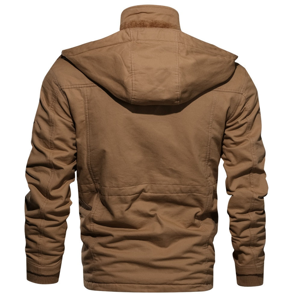 Men's Winter Army Pilot Air Force Cargo Jacket