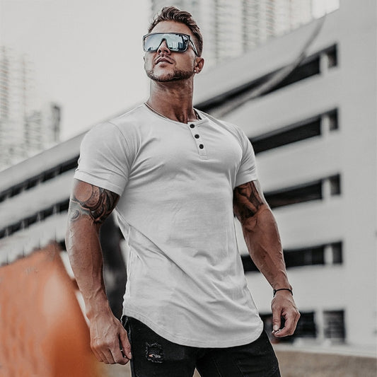 Men's Summer Bodybuilding Fitness T Shirt