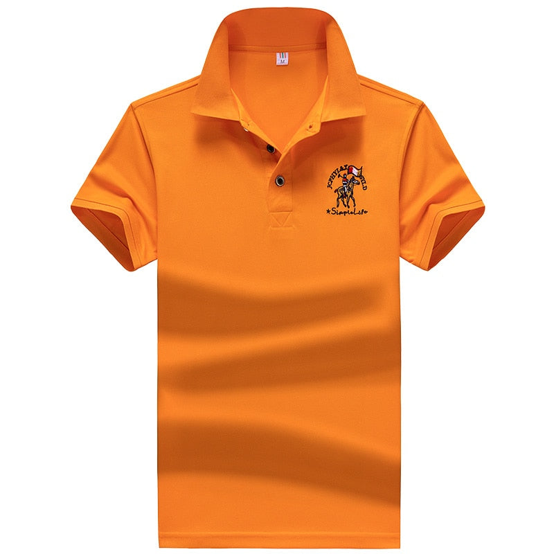 Men's short-sleeved casual business polo shirt