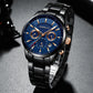 Men's Military Luxury Quartz Sports Watch - Waterproof Stainless Steel