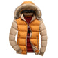 Men's Winter Warm Thick Parkas - Fur Collar Hooded Windbreak Jacket