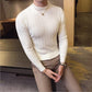 Men's Winter Wool Blend Knitted Sweater - Casual Round Neck Pullover