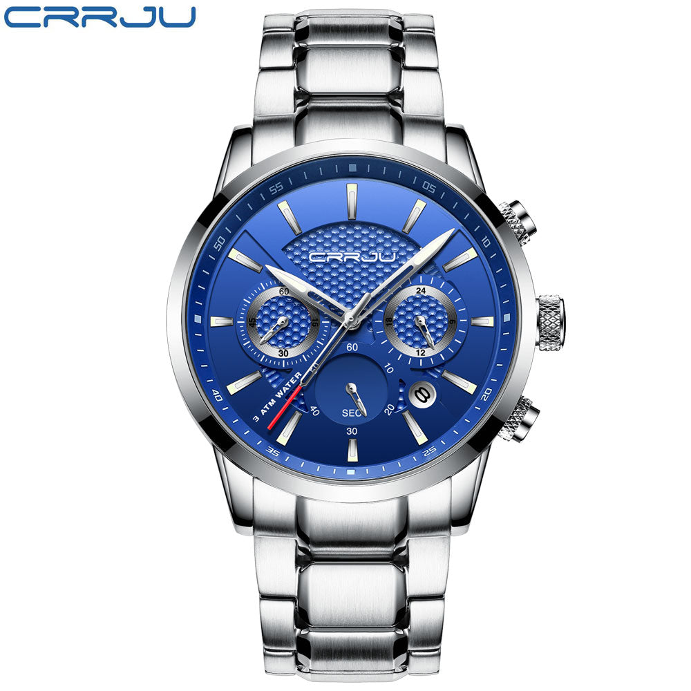 Men's Military Luxury Quartz Sports Watch - Waterproof Stainless Steel