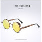 Gothic Steampunk Sunglasses - Gold Metal Polarized Shield Eyewear