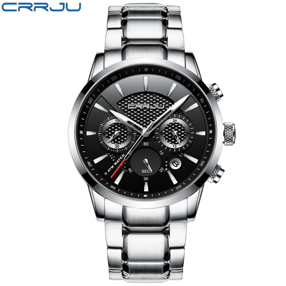 Men's Military Luxury Quartz Sports Watch - Waterproof Stainless Steel