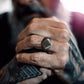 Men's Stainless Steel Quadrangle Flat Top Square Ring