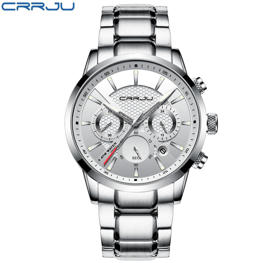 Men's Military Luxury Quartz Sports Watch - Waterproof Stainless Steel