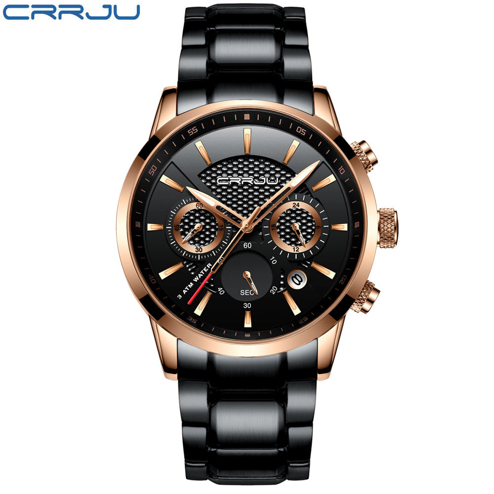 Men's Military Luxury Quartz Sports Watch - Waterproof Stainless Steel
