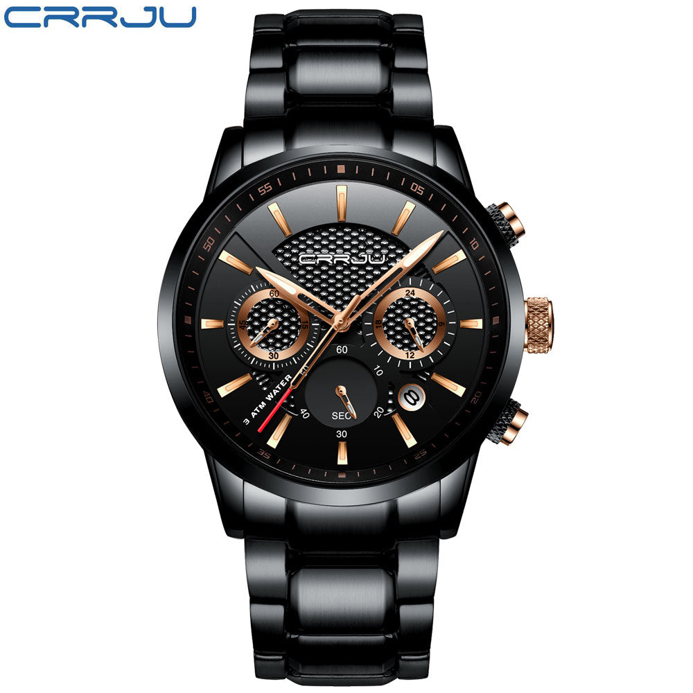 Men's Military Luxury Quartz Sports Watch - Waterproof Stainless Steel