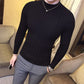 Men's Winter Wool Blend Knitted Sweater - Casual Round Neck Pullover