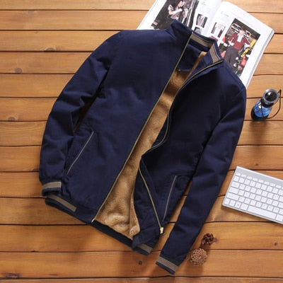Men's Premium Winter Bomber Jacket - Fleece Lined Windbreaker